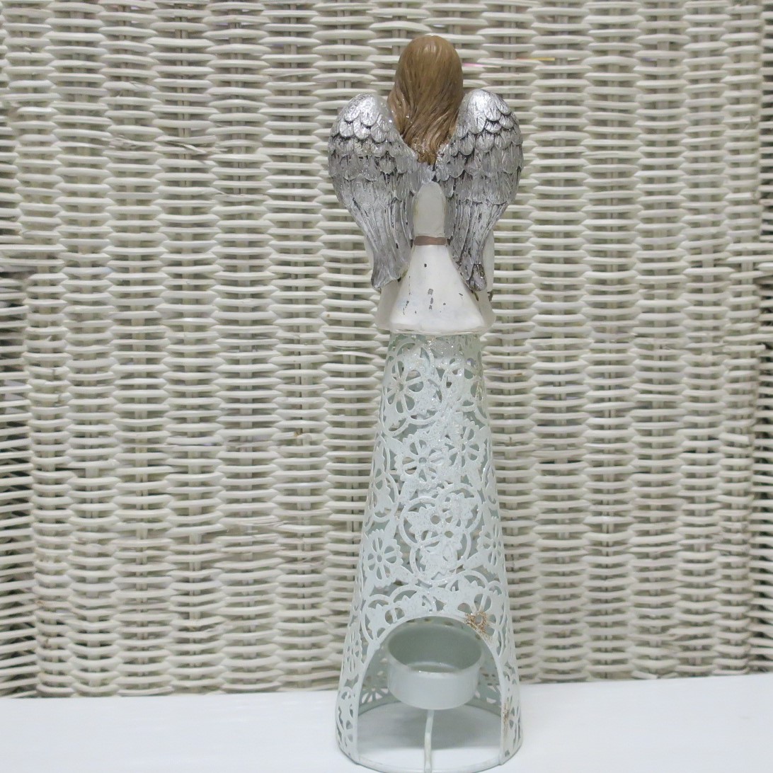 Kovový anděl na svíčku 