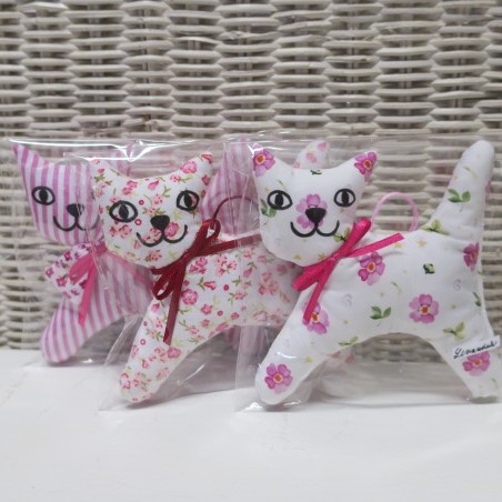 Kočička s levandulí - růžová