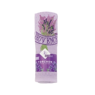 Levandulová utěrka vyšívaná