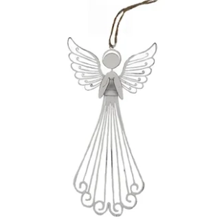 Kovový anděl bílý